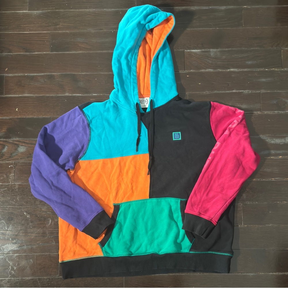 🔶SOLD🔶Extra Butter Mens DeVoe Color Block Hoodie - XL